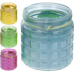 Bougie citronnelle jarre en verre couleur aléatoire Bougie citronnelle jarre en verre couleur aléatoire