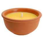 Bougie citronnelle avec pot terracotta diamétre 13 cm Bougie citronnelle avec pot terracotta diamétre 13 cm