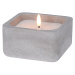 Bougie led pot en ciment l 12 x h 6, 5 cm gris Bougie led pot en ciment l 12 x h 6, 5 cm gris