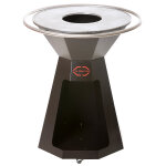 Brasero barbecue rond en acier le churrasco diam 86 cm noir
