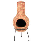 Brasero mexicain en argile ray large diam 40 cm terracotta