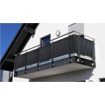 Brise vue en rsine tresse gris h. 1 x 3m