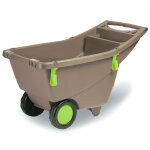 Brouette de jardin taupe 140l 2 roues eda
