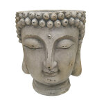 Cache pot en magnésie nan h. 43 cm tête bouddha Cache pot en magnésie nan h. 43 cm tête bouddha