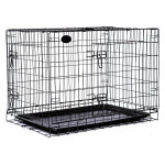 Cage de transport en mtal pliable pour chien l 91 x 56 x 63 cm