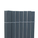 Canisse pvc double face 3 x h 1, 2 m gris