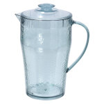 Carafe d'eau en plastique effet verre martel 2 l