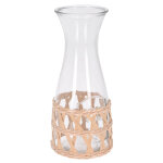 Carafe en verre et osier