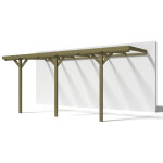 Carport bois adoss dakar 15m poteaux 9 x 9 cm