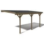 Carport bois adossé kigali 15 m² poteaux 9 x 9 cm Carport bois adossé kigali 15 m² poteaux 9 x 9 cm