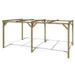 Carport bois autoportant 15m avec poteaux 9 x 9 cm robin