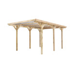 Carport bois autoport bamako 15 m toit pvc poteaux 9 x 9 cm