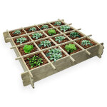 Carr potager 120x120 avec bche de protection