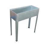 Carr potager sur pieds 70x30x80 cm urbain en acier galvanis