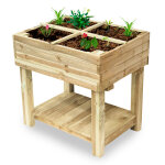 Carr potager sur pieds divis 80 x 60cm avec bche