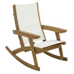 Chaise  bascule enfant blanche en tissu