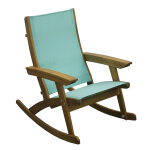 Chaise  bascule enfant turquoise clair en tissu