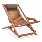 Chilienne relax en bois d'eucalyptus avec ttire