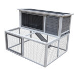 Clapier cage  lapin en bois avec enclos buggy