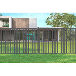 Clture acier galvanis 8m x h. 150cm gris kevin