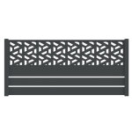 Clture aluminium ajoure lg 2m x h. 95cm a sceller trapeze