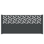 Clture aluminium pleine lg 6m x h. 95cm a sceller trapeze