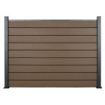 Clture en bois composite h. 141cm x longueur 2m chocolat