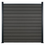 Clture en bois composite h. 188cm x longueur 12m gris