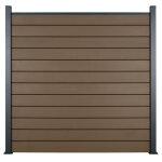 Clture en bois composite h. 188cm x longueur 4m chocolat