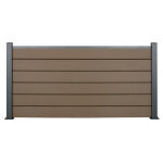 Clture en bois composite h. 95cm x longueur 8m chocolat