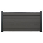 Clture en bois composite h. 95cm x longueur 8m gris
