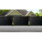 Clture en fer jasmin hauteur 1, 08 m longueur 14, 40 m couleur noir mat