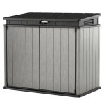 Coffre de jardin elite store 1200 litres gris