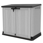 Coffre de jardin sio prime midi gris 880l et vrins