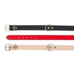 Collier en cuir basic noir l xl