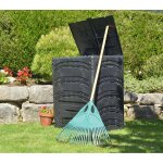 Composteur 500 l en plastique avec couvercle amovible et de 2 trappes