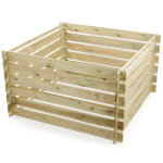 Composteur de jardin 1000l en bois pin trait autoclave classe 3
