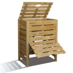 Composteur de jardin 400l en bois pin trait autoclave
