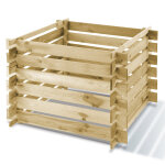 Composteur de jardin 700l en bois pin trait autoclave classe 3