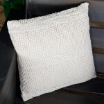 Coussin 45 x 45 cm tricote beige