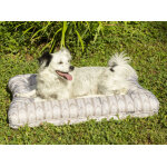 Coussin pour chien motif flche gris taille m 75 x 56 cm