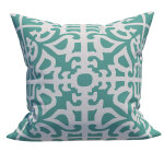 Coussin d'extrieur 40x40 cm graphique vert d'eau deco