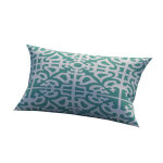 Coussin d'extrieur 50x30 cm graphique vert d'eau deco