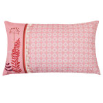 Coussin d'ext�rieur feuillage et pompons p�che 50x30 cm nadym