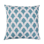 Coussin d'ext�rieur graphique bleu paon 45 x 45 cm kabo