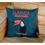 Coussin d'extrieur toucan 45x45 cm