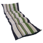 Coussin floconn pour bain de soleil  rayures maryland blanc
