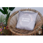 Coussin un monde d'amour 45 x 45 cm