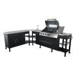 Cuisine extrieur 5 lments avec bbq gaz 4 feux et rchaud kansas