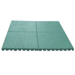 Dalle de protection verte pour aire de jeux enfant 100 x 100 cm Dalle de protection verte pour aire de jeux enfant 100 x 100 cm